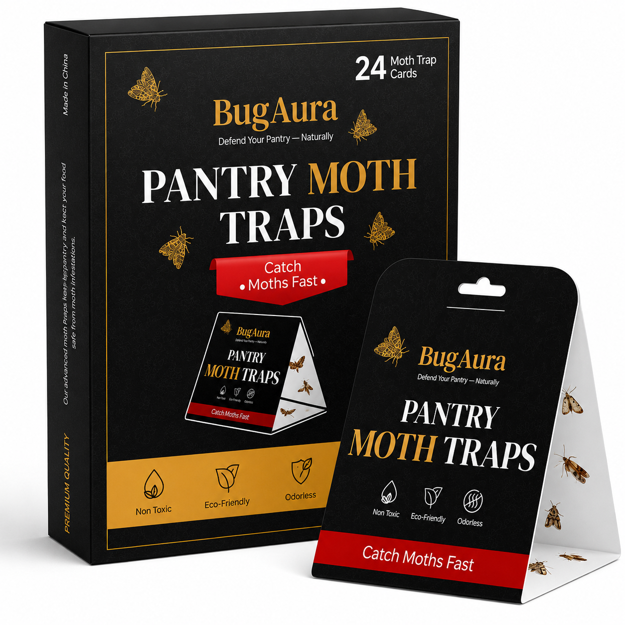 BugAura Standard Coverage Pantry Moth Traps